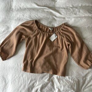 NaNin Stella Waffled Cotton Top